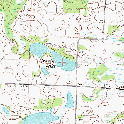 Topographic Map of Graven Lake, MN