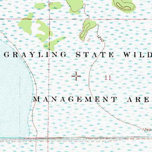 Topographic Map of Grayling State Wildlife Management Area, MN