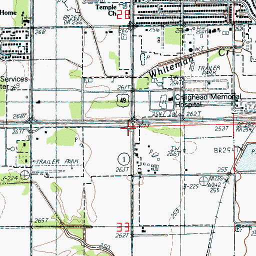 Topographic Map of Enterprise School (historical), AR