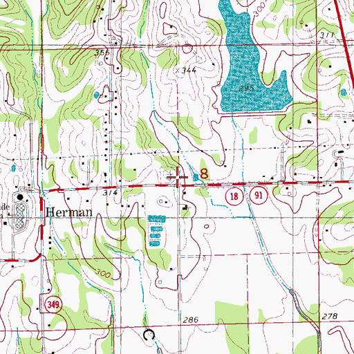 Topographic Map of Herman School (historical), AR