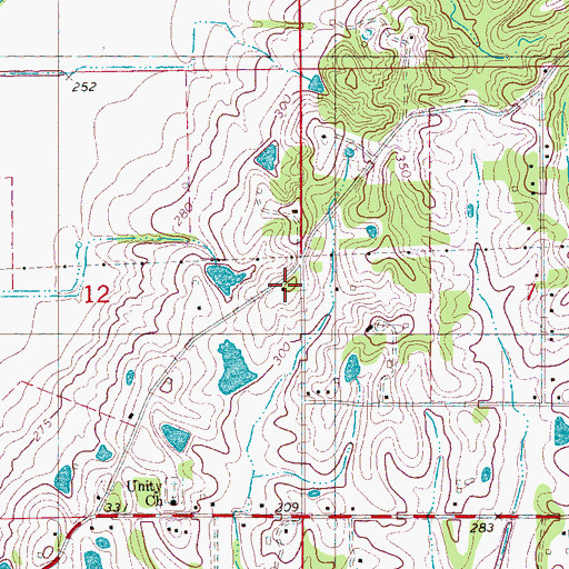 Topographic Map of Hickory Ridge School (historical), AR