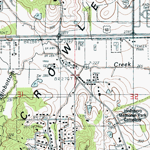 Topographic Map of Hope School (historical), AR