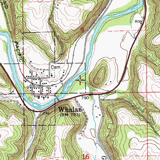 Topographic Map of Gribben Creek, MN