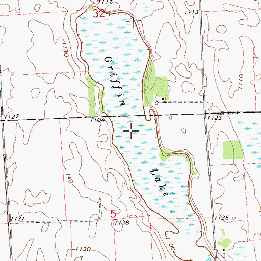 Topographic Map of Griffin Lake, MN