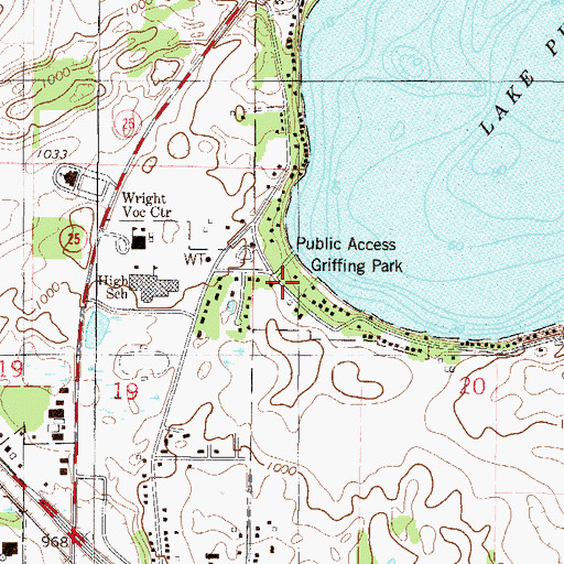 Topographic Map of Griffing Park, MN