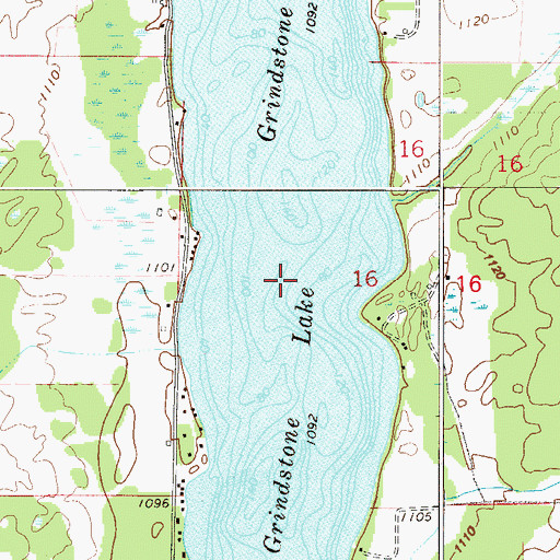 Topographic Map of Grindstone Lake, MN