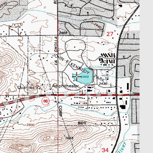 Topographic Map of John F Kennedy Park, AZ