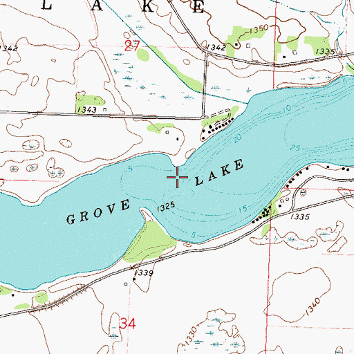 Topographic Map of Grove Lake, MN