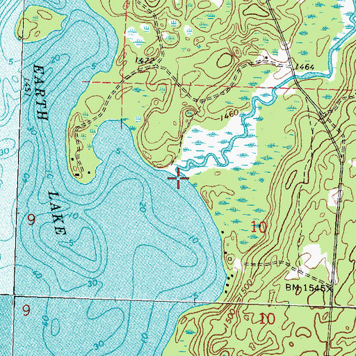 Topographic Map of Gull Creek, MN