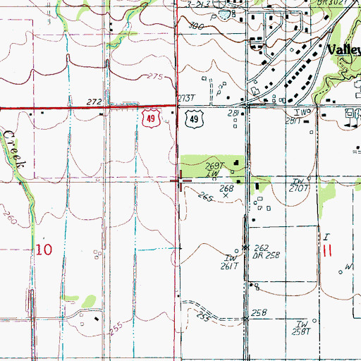 Topographic Map of Oak Valley School (historical), AR