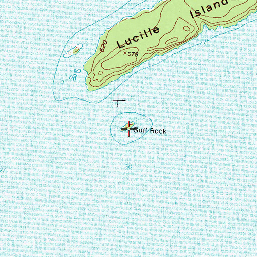 Topographic Map of Gull Rock, MN