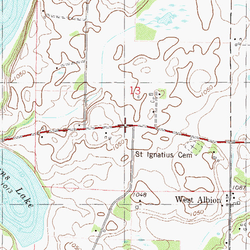 Topographic Map of Gunnary School, MN