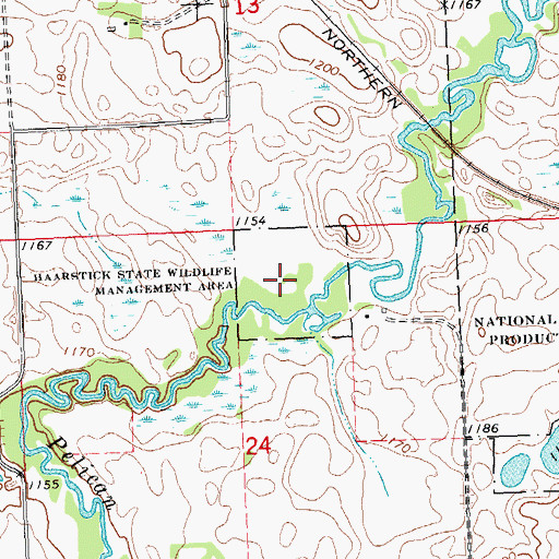 Topographic Map of Haarstick State Wildlife Management Area, MN