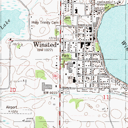 Topographic Map of Hainlin Park, MN