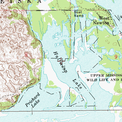 Topographic Map of Halfmoon Lake, MN