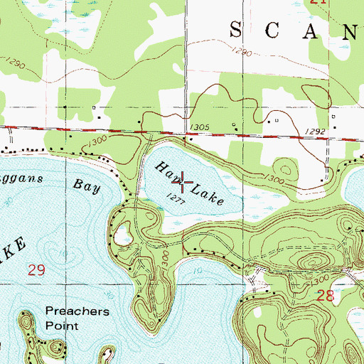 Topographic Map of Ham Lake, MN