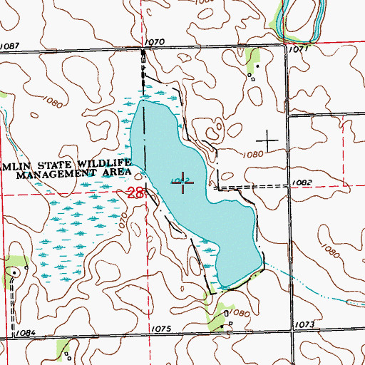 Topographic Map of Hamlin State Wildlife Management Area, MN