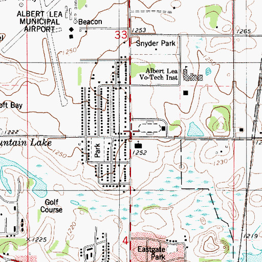 Topographic Map of Hammer School, MN