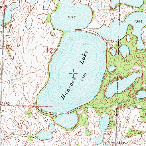 Topographic Map of Hancock Lake, MN