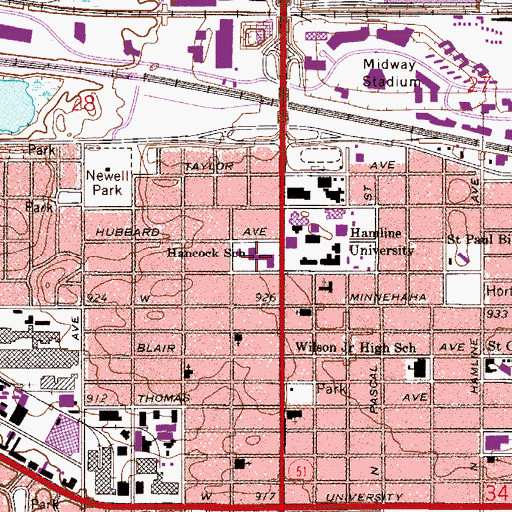 Topographic Map of Jie Ming Mandarin Immersion Academy, MN