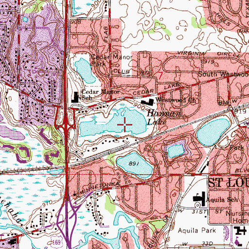 Topographic Map of Hannan Lake, MN