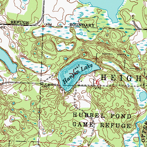 Topographic Map of Hanson Lake, MN
