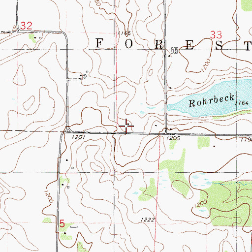 Topographic Map of Happy Corner School, MN