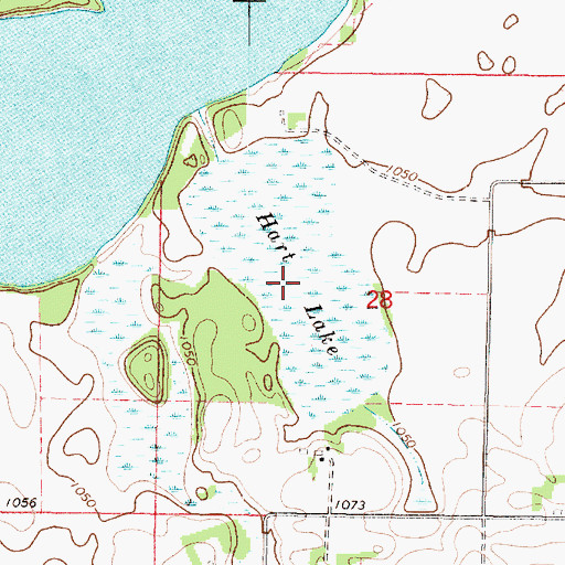 Topographic Map of Hart Lake, MN