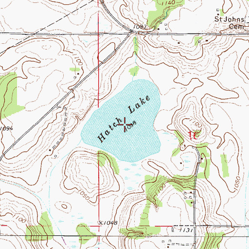 Topographic Map of Hatch Lake, MN