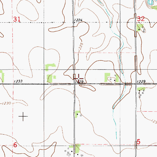 Topographic Map of Hawkins School, MN