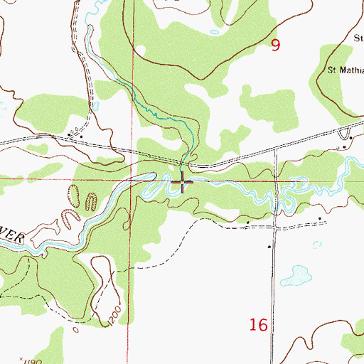 Topographic Map of Hay Creek, MN