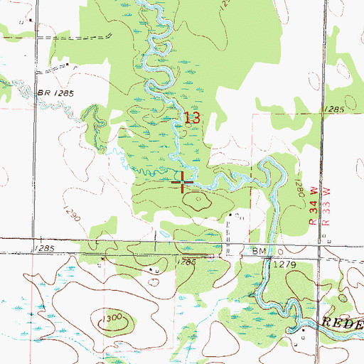 Topographic Map of Hay Creek, MN