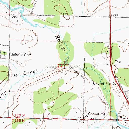 Topographic Map of Hay Creek, MN