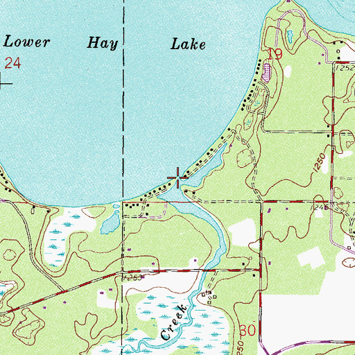 Topographic Map of Hay Creek, MN