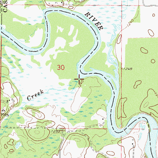 Topographic Map of Hayden Creek, MN