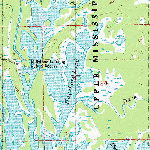 Topographic Map of Hayshore Lake, MN