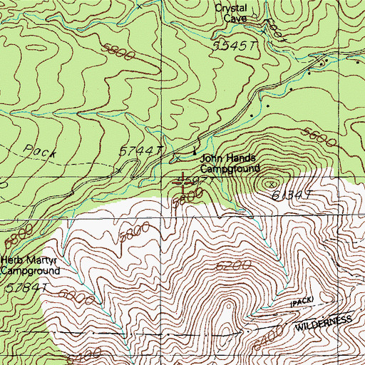 Topographic Map of John Hands Picnic Ground, AZ
