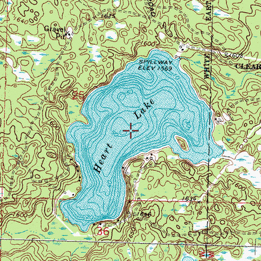 Topographic Map of Heart Lake, MN