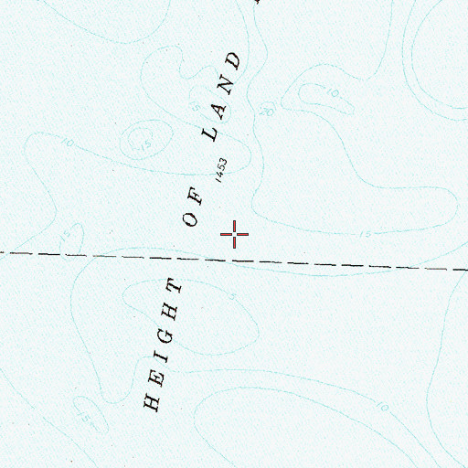 Topographic Map of Height of Land Lake, MN