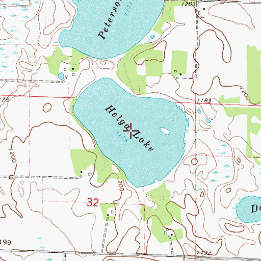 Topographic Map of Helga Lake, MN
