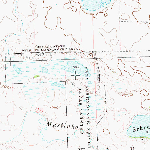 Topographic Map of Helsene State Wildlife Management Area, MN