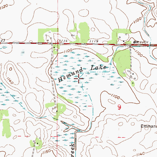 Topographic Map of Remund Lake, MN
