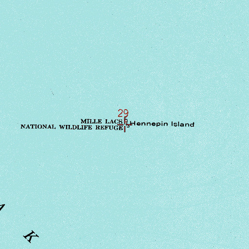 Topographic Map of Hennepin Island, MN