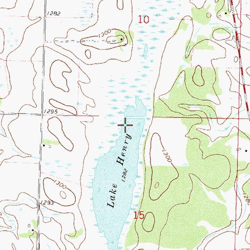 Topographic Map of Lake Henry, MN
