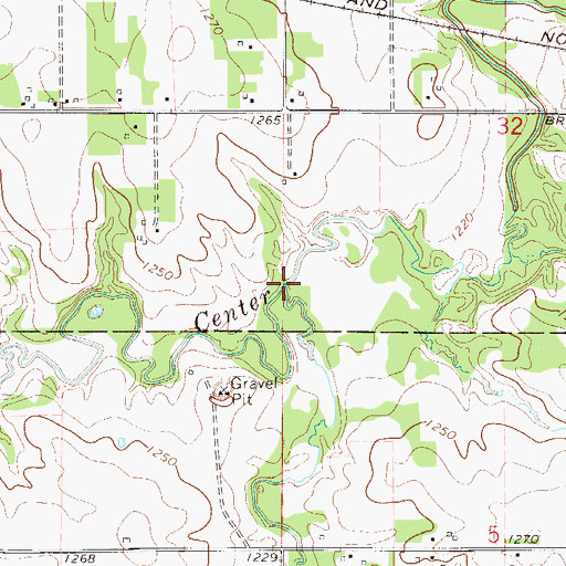 Topographic Map of Henslin Creek, MN