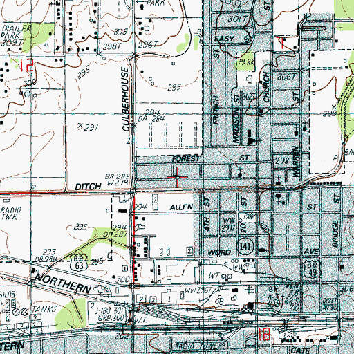 Topographic Map of Bethel Faith Tabernacle, AR