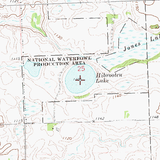 Topographic Map of Hibrooten Lake, MN