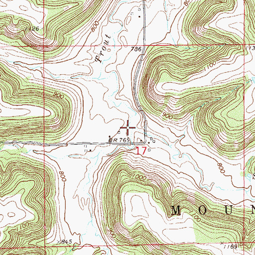 Topographic Map of Hidershide Valley, MN