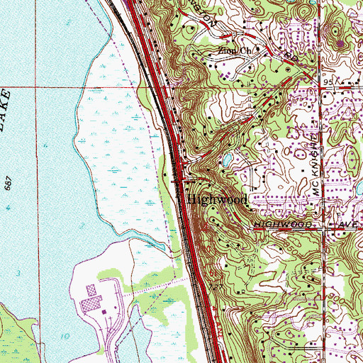 Topographic Map of Highwood, MN