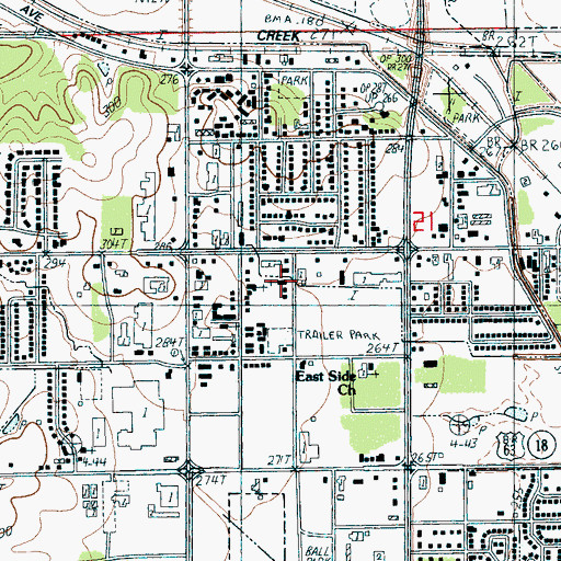Topographic Map of Grace Missionary Church, AR